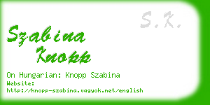 szabina knopp business card